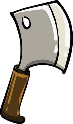 Meat knife, illustration, vector on a white background.