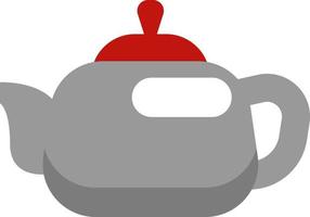 Kitchen teapot, illustration, vector on a white background.
