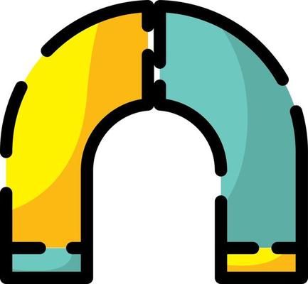 Construction magnet, illustration, vector on a white background.