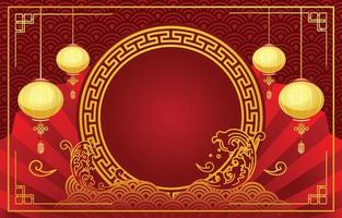 Deep Red Chinese New Year vector