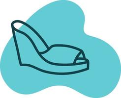 Espadrille heels, illustration, on a white background. vector