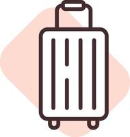 Shopping mall luggages, illustration, vector on a white background.