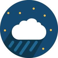 Heavy night rain, illustration, on a white background. vector