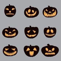 ilustración vectorial del personaje de calabaza de halloween vector