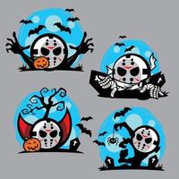 vector illustration of cute halloween dracula character