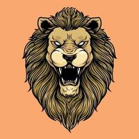 ilustración vectorial de una cabeza de león vector