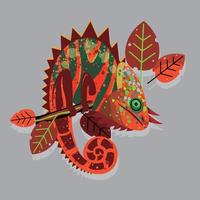 vector illustration of chameleon