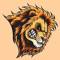 vector illustration of a lions head