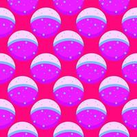 Dotted ball, seamless pattern on pink background. vector