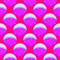 Dotted ball, seamless pattern on pink background. vector