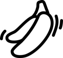 Two bananas, illustration, vector on white background.