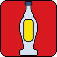 Fancy white alcohol bottle, illustration, vector, on a white background. vector