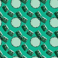 Drums pattern , illustration, vector on white background