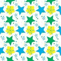 Geometric stars,seamless pattern on white background. vector