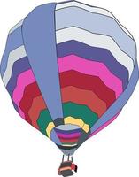 Air balloon, illustration, vector on white background.