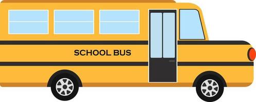 autobús escolar, ilustración, vector sobre fondo blanco.