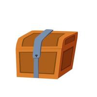 Treasure chest. Vector cartoon illustration.