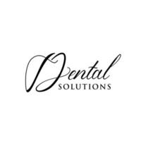 line art letter dental logo vector