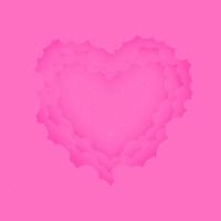 Paper cut heart shape 3D design. Template for Valentines day and greeting card backgrounds. Pink color vector illustration. Heart vector illustration of paper style.