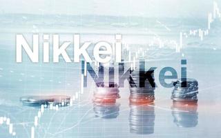 el índice promedio de acciones nikkei 225. concepto económico de negocios financieros. foto