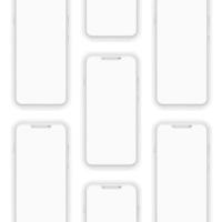 Conceptual mobile phones for user interface, user experience presentation. Smartphone mock-up. Mobile app interface design concept. Vector eps 10. White smartphone minimalistic design template.