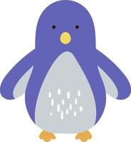 pingüino azul, ilustración, vector sobre fondo blanco.