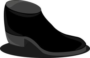 Black classic shoes, illustration, vector on white background.