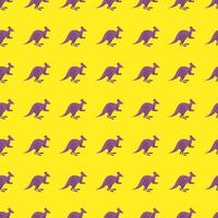 Kangaroo pattern, illustration, vector on white background