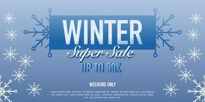 Winter sale banner template design, vector illustration design for advertisements, banners, flyers and flyers