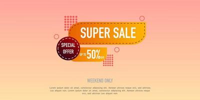 Big Promotion Super Sale Banner Vector Illustration. Discount Design For Newsletter, Poster And Web. special offer, hot sale, big sale, super sale, sale banner vector.