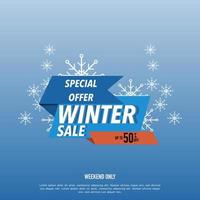 Winter sale banner template design, vector illustration design for advertisements, banners, flyers and flyers