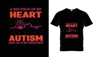 una gran pieza de... camiseta personalizada de concienciación sobre el autismo vector