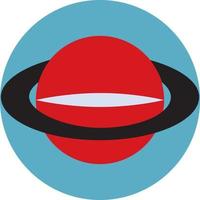 Red globe, illustration, vector on a white background.