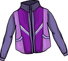 Purple wind jacket, illustration, vector on white background.