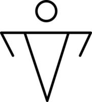 pictograma de persona masculina, ilustración, sobre un fondo blanco. vector