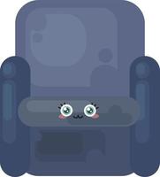 Armchair with eyes, illustration, vector on white background