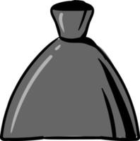 Gray perfume bottle, illustration, vector on white background.