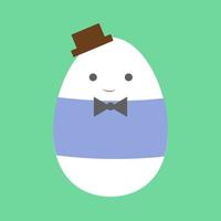 Cute egg, illustration, vector on white background.