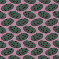 Cookie pattern, illustration, vector on white background