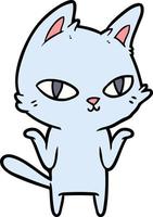 Vector cat character in cartoon style