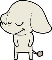 Vector elephant character in cartoon style
