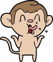 Vector monkey character in cartoon style