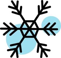 Pretty snowflake, illustration, vector on a white background.