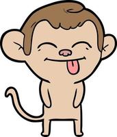 Vector monkey character in cartoon style