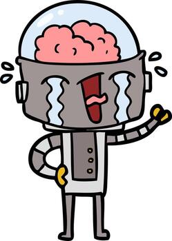 personaje de robot vectorial en estilo de dibujos animados vector