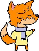 Vector fox character in cartoon style