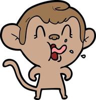 Vector monkey character in cartoon style