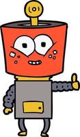 Vector robot character in cartoon style