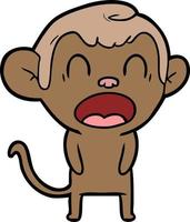 Vector monkey character in cartoon style