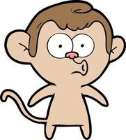 Vector monkey character in cartoon style